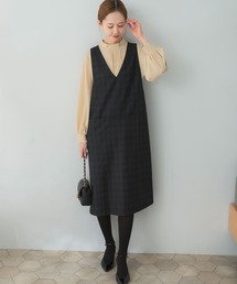 URBAN RESEARCH ROSSO WOMEN（アーバンリサーチ　ロッソ）の「『WEB限定』『UR TECH』チェックジャンパーワンピース（ワンピース）」