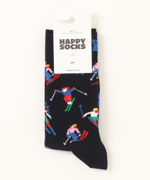 Happy Socks（ハッピーソックス）の「Happy Socks Holiday Skiing クルーソックス 10231174（ソックス/靴下・レディース・ネイビー・M/L）」の2枚目の写真