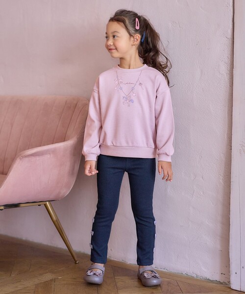 ANY（エニィ）の「【WEB限定】7days 裏毛 トレーナー（スウェット・キッズ・ライラック系/ライトグリーン系/サックスブルー系/ベージュ系/ピンク系/アイボリー系/ネイビー系・110/120/90/130/100）」の17枚目の写真