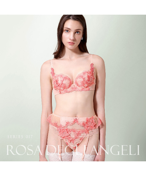 HIMICO(ヒミコ)の「【美しい羽根を纏う 017series】HIMICO Rosa degli Angeli ショーツ スタンダード(ショーツ・レディース・オフホワイト/エメラルド/サーモンピンク・LARGE/MEDIUM)」の5枚目の写真