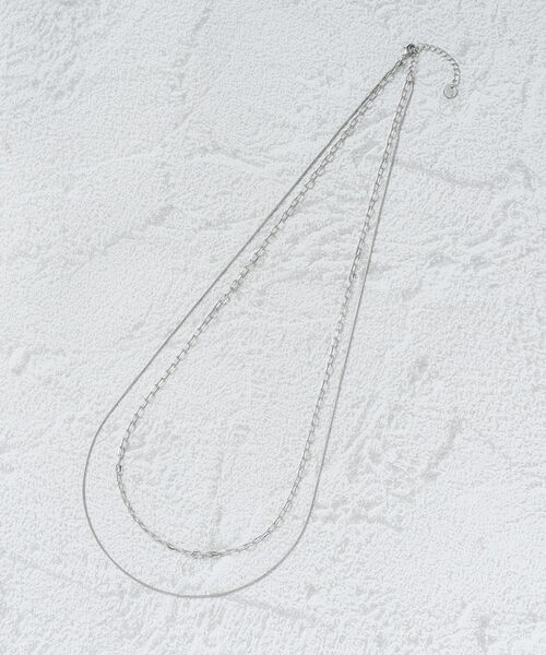 OPAQUE.CLIP（オペークドットクリップ）の「◆2連チェーンネックレス（ネックレス・レディース・シルバー/ゴールド・00）」の2枚目の写真