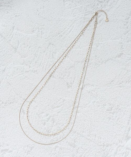 OPAQUE.CLIP（オペークドットクリップ）の「◆2連チェーンネックレス（ネックレス・レディース・シルバー/ゴールド・00）」の3枚目の写真