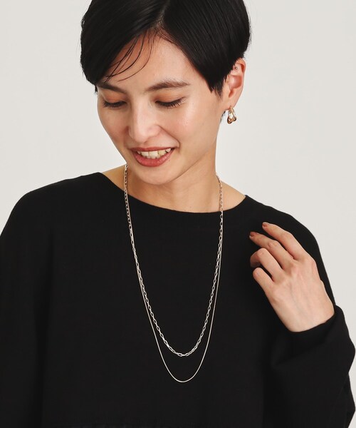 OPAQUE.CLIP（オペークドットクリップ）の「◆2連チェーンネックレス（ネックレス・レディース・シルバー/ゴールド・00）」の7枚目の写真
