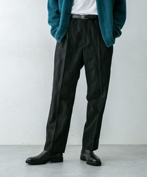 NANO universe | ｢HOTEL PALACE(オテル パラス)｣レインストライプ テーパード スラックス(スラックス)