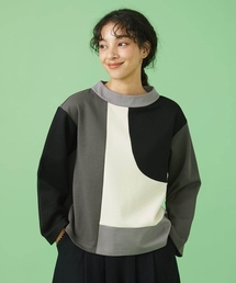 Jocomomola | Sueno パッチワークモノトーンカットソー(Tシャツ/カットソー)
