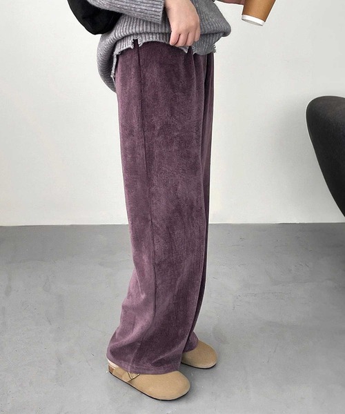 OSYAREVO（オシャレボ）の「コーデュロイ パンツ（その他パンツ・レディース・ベージュ/パープル・MEDIUM/LARGE）」の6枚目の写真