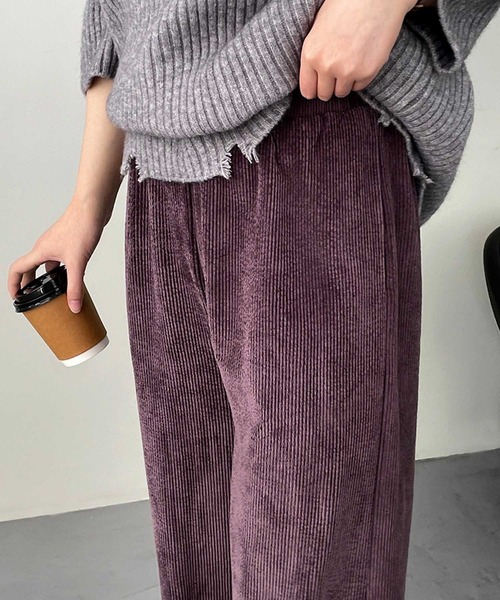 OSYAREVO（オシャレボ）の「コーデュロイ パンツ（その他パンツ・レディース・ベージュ/パープル・MEDIUM/LARGE）」の9枚目の写真