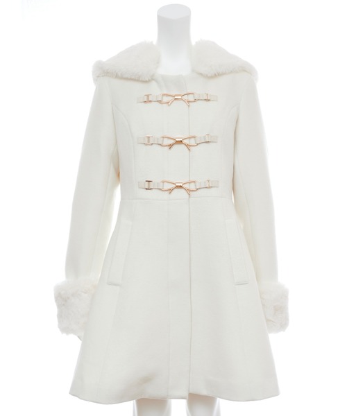 Secret Honey（シークレットハニー）の「フード付リボンビットコート（その他アウター・レディース・オフホワイト/グレー・MEDIUM）」の15枚目の写真