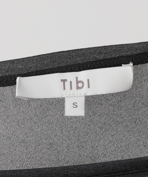 tibi（ティビ）の「【TIBI/ティビ】SHEER GAUZE LONGSLEEVE TOP（シャツ/ブラウス・レディース・ブラック・FREE）」の18枚目の写真