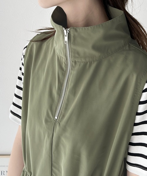 Java(ジャバ)の「《Javaジャバコラボ》大人の高見えitem。ハーフジップドロストワンピース(ワンピース・レディース・チャコールグレー/ブラック/カーキ・LARGE/MEDIUM/SMALL/X-LARGE)」の8枚目の写真