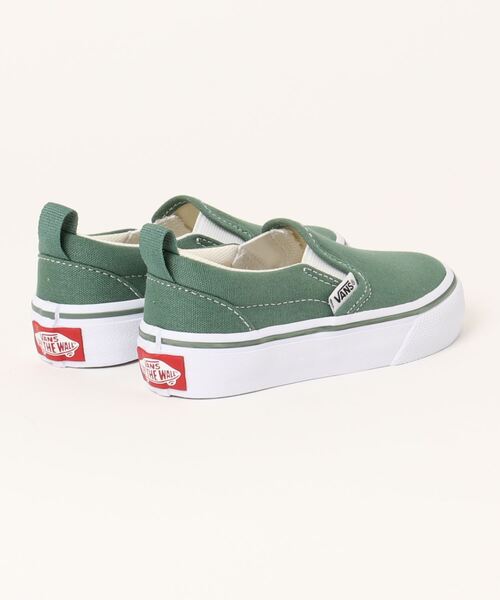 VANS（バンズ）の「VANS ヴァンズ SLIP ON(14-22) スリッポン V98CS  COLORS S.GREEN（スリッポン・キッズ・グリーン・18/15 /17/19/14/21/16/20/22.0cm）」の2枚目の写真