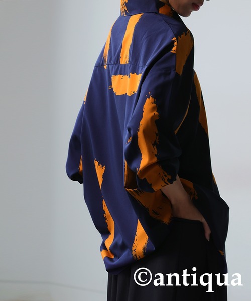 antiqua（アンティカ）の「ペイント柄シャツ（シャツ/ブラウス・レディース・ネイビー・FREE）」の19枚目の写真