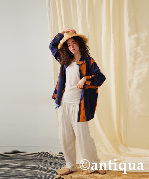 antiqua（アンティカ）の「ペイント柄シャツ（シャツ/ブラウス・レディース・ネイビー・FREE）」の17枚目の写真