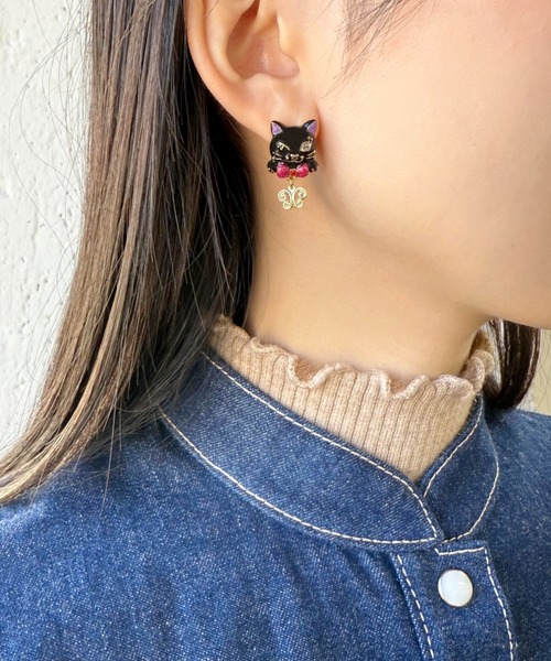 ANNA SUI(アナスイ)の「ティティモチーフ ピアス(ピアス(両耳用)・レディース・ブラック・ONE SIZE)」の7枚目の写真