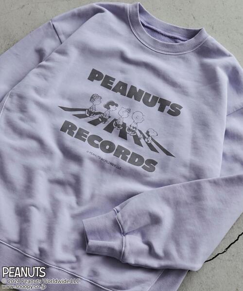 PEANUTS（ピーナッツ）の「PEANUTS(ピーナッツ)×coen　ピグメント裏毛スウェット（スウェット・メンズ・ライトブルー/オフホワイト/ライム/オレンジ/ダークグレー/ライラック・M/L/XL）」の5枚目の写真