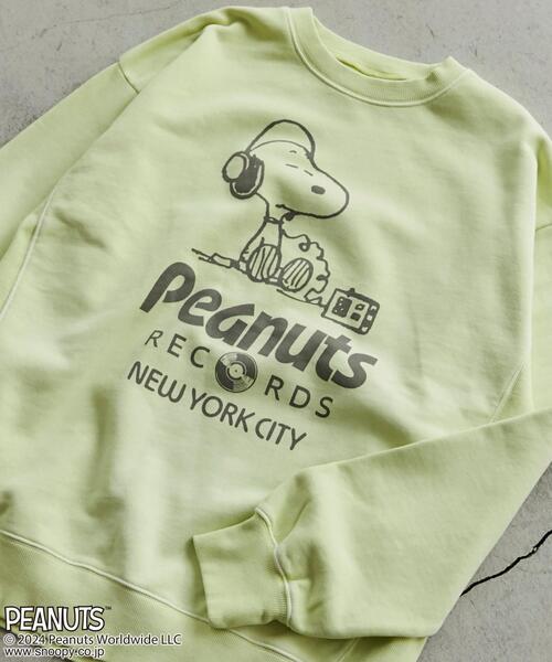 PEANUTS（ピーナッツ）の「PEANUTS(ピーナッツ)×coen　ピグメント裏毛スウェット（スウェット・メンズ・ライトブルー/オフホワイト/ライム/オレンジ/ダークグレー/ライラック・M/L/XL）」の3枚目の写真