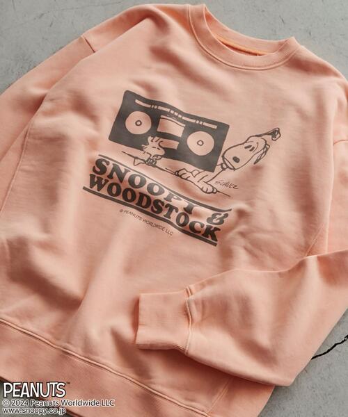 PEANUTS（ピーナッツ）の「PEANUTS(ピーナッツ)×coen　ピグメント裏毛スウェット（スウェット・メンズ・ライトブルー/オフホワイト/ライム/オレンジ/ダークグレー/ライラック・M/L/XL）」の6枚目の写真