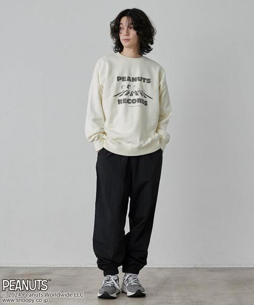 PEANUTS（ピーナッツ）の「PEANUTS(ピーナッツ)×coen　ピグメント裏毛スウェット（スウェット・メンズ・ライトブルー/オフホワイト/ライム/オレンジ/ダークグレー/ライラック・M/L/XL）」の8枚目の写真