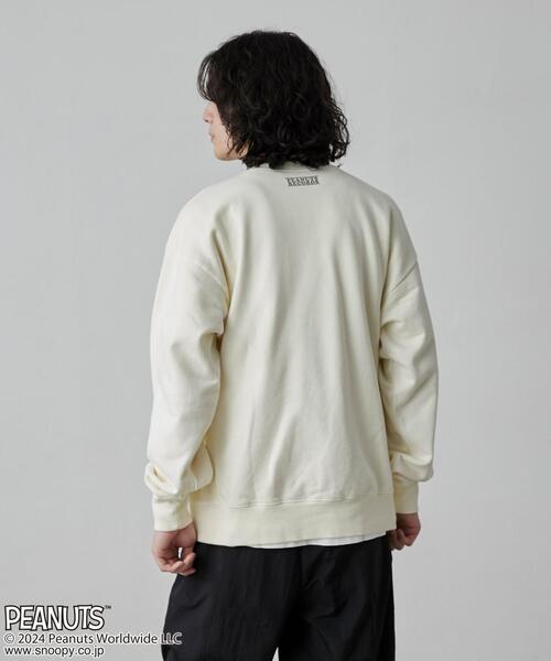 PEANUTS（ピーナッツ）の「PEANUTS(ピーナッツ)×coen　ピグメント裏毛スウェット（スウェット・メンズ・ライトブルー/オフホワイト/ライム/オレンジ/ダークグレー/ライラック・M/L/XL）」の9枚目の写真