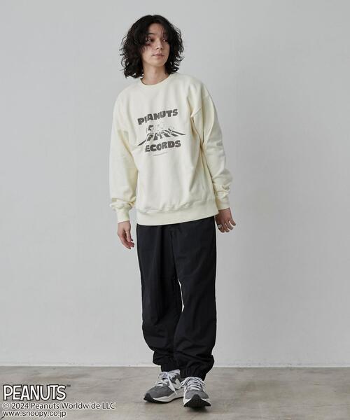 PEANUTS（ピーナッツ）の「PEANUTS(ピーナッツ)×coen　ピグメント裏毛スウェット（スウェット・メンズ・ライトブルー/オフホワイト/ライム/オレンジ/ダークグレー/ライラック・M/L/XL）」の10枚目の写真