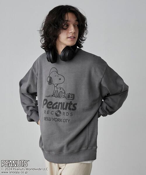 PEANUTS（ピーナッツ）の「PEANUTS(ピーナッツ)×coen　ピグメント裏毛スウェット（スウェット・メンズ・ライトブルー/オフホワイト/ライム/オレンジ/ダークグレー/ライラック・M/L/XL）」の13枚目の写真