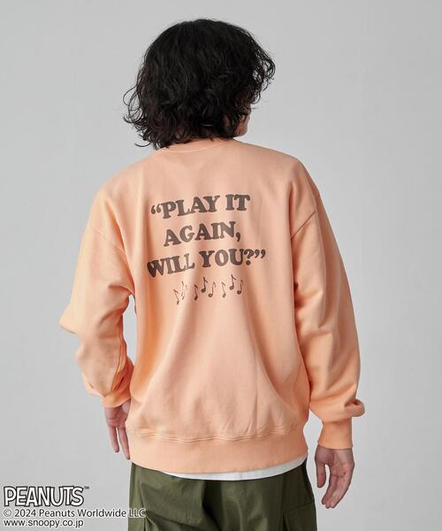 PEANUTS（ピーナッツ）の「PEANUTS(ピーナッツ)×coen　ピグメント裏毛スウェット（スウェット・メンズ・ライトブルー/オフホワイト/ライム/オレンジ/ダークグレー/ライラック・M/L/XL）」の17枚目の写真