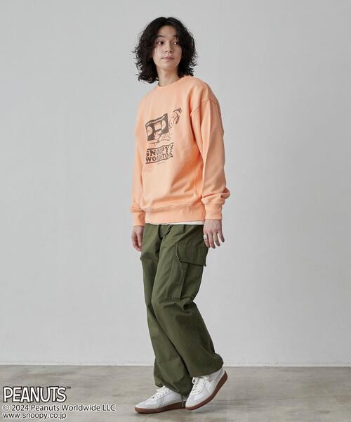 PEANUTS（ピーナッツ）の「PEANUTS(ピーナッツ)×coen　ピグメント裏毛スウェット（スウェット・メンズ・ライトブルー/オフホワイト/ライム/オレンジ/ダークグレー/ライラック・M/L/XL）」の18枚目の写真