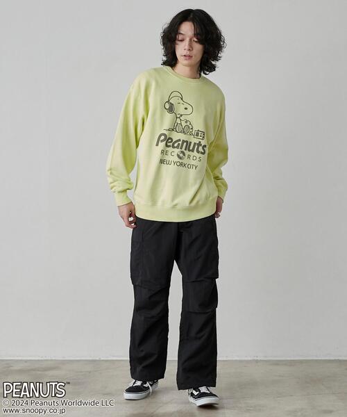 PEANUTS（ピーナッツ）の「PEANUTS(ピーナッツ)×coen　ピグメント裏毛スウェット（スウェット・メンズ・ライトブルー/オフホワイト/ライム/オレンジ/ダークグレー/ライラック・M/L/XL）」の22枚目の写真