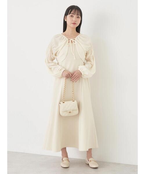 earth music&ecology（アースミュージックアンドエコロジー）の「SET2点ボレロ+キャミワンピース（ワンピース・レディース・ピンク系その他2/アイボリー・FREE）」の7枚目の写真