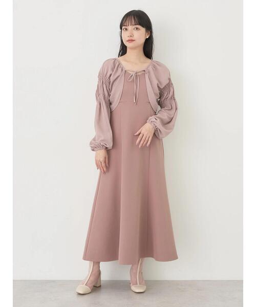 earth music&ecology（アースミュージックアンドエコロジー）の「SET2点ボレロ+キャミワンピース（ワンピース・レディース・ピンク系その他2/アイボリー・FREE）」の13枚目の写真