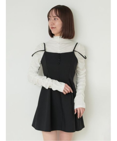 SNIDEL（スナイデル）の「キャミミニワンピース&カットソーSET