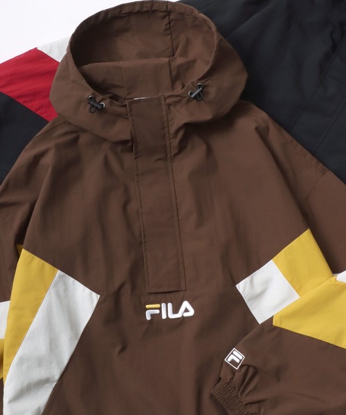 FILA(フィラ)の「FILA/フィラ オーバーサイズ 切替 アノラックパーカー/トラックジャケット/ナイロンジャケット/プルオーバー レディース メンズ(ナイロンジャケット・レディース・ブルー/ブラウン/ブラック・M/LL/L)」の17枚目の写真