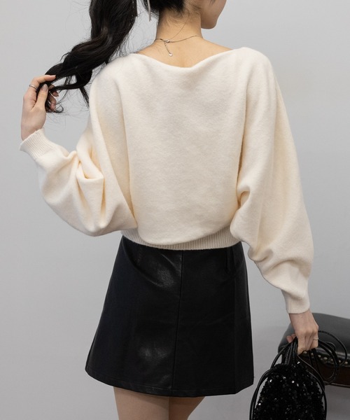 ★リボン ニットボレロ★ pumpkin port ニット リボンボレロ+ニットキャミソール