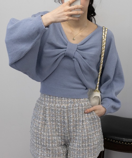 NOMAE リボンキャミボレロアンサンブルニット NOMAE ニット セーター リボンキャミボレロアンサンブルニット