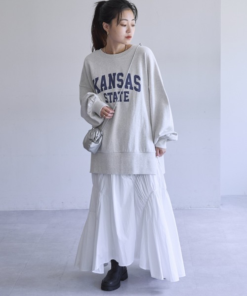 CIAOPANIC TYPY（チャオパニックティピー）の「アソート柄サイドスリットスウェット（スウェット・レディース・ホワイト/ネイビー/グレー・ONE SIZE）」の10枚目の写真