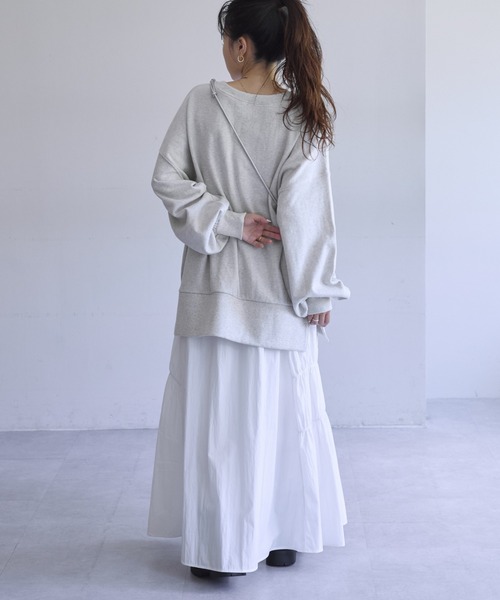 CIAOPANIC TYPY（チャオパニックティピー）の「アソート柄サイドスリットスウェット（スウェット・レディース・ホワイト/ネイビー/グレー・ONE SIZE）」の15枚目の写真