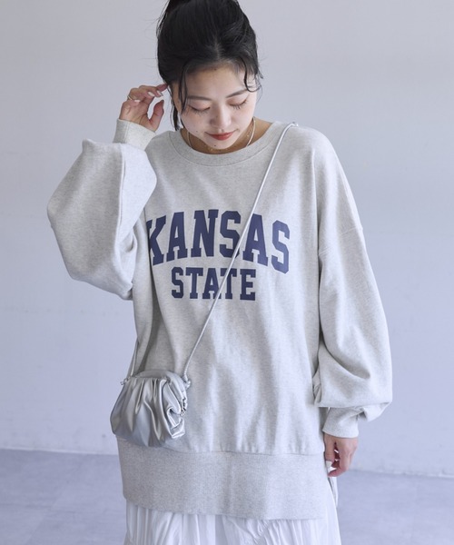 CIAOPANIC TYPY（チャオパニックティピー）の「アソート柄サイドスリットスウェット（スウェット・レディース・ホワイト/ネイビー/グレー・ONE SIZE）」の11枚目の写真