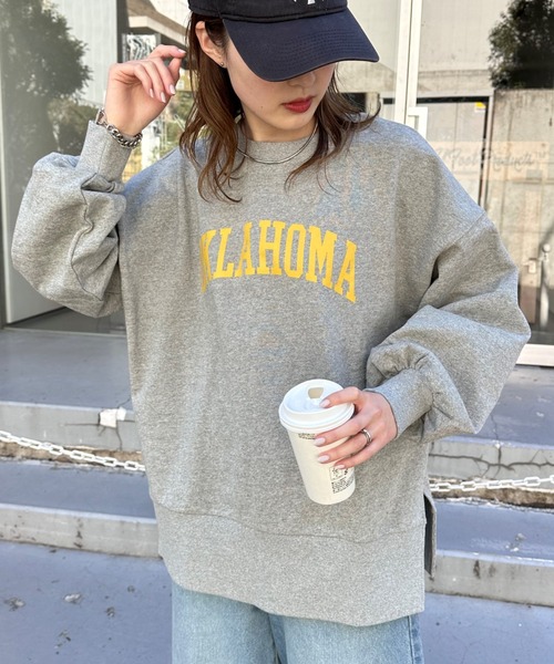 CIAOPANIC TYPY（チャオパニックティピー）の「アソート柄サイドスリットスウェット（スウェット・レディース・ホワイト/ネイビー/グレー・ONE SIZE）」の16枚目の写真