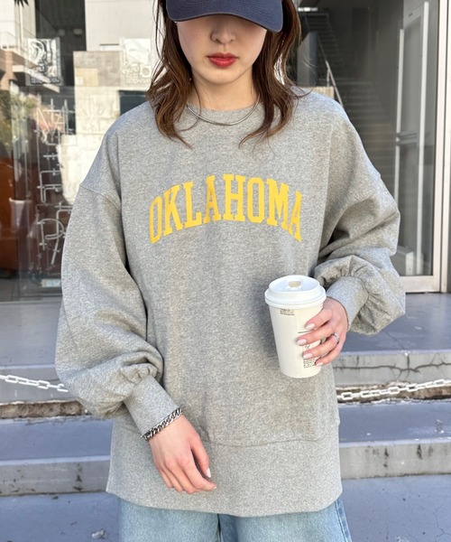 CIAOPANIC TYPY（チャオパニックティピー）の「アソート柄サイドスリットスウェット（スウェット・レディース・ホワイト/ネイビー/グレー・ONE SIZE）」の17枚目の写真