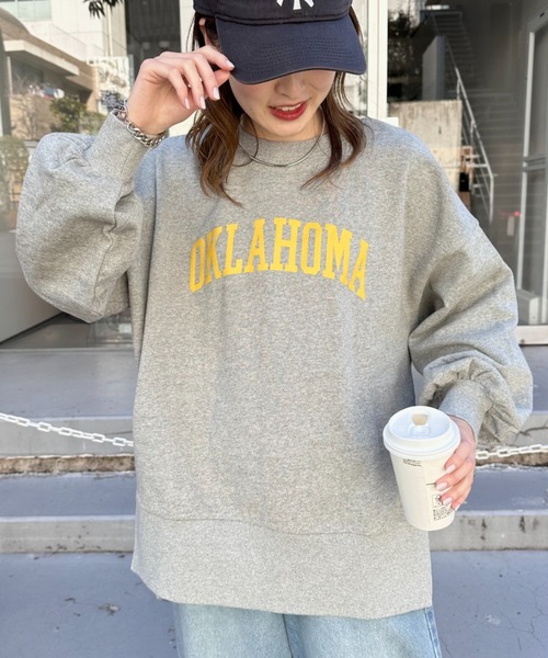 CIAOPANIC TYPY（チャオパニックティピー）の「アソート柄サイドスリットスウェット（スウェット・レディース・ホワイト/ネイビー/グレー・ONE SIZE）」の19枚目の写真