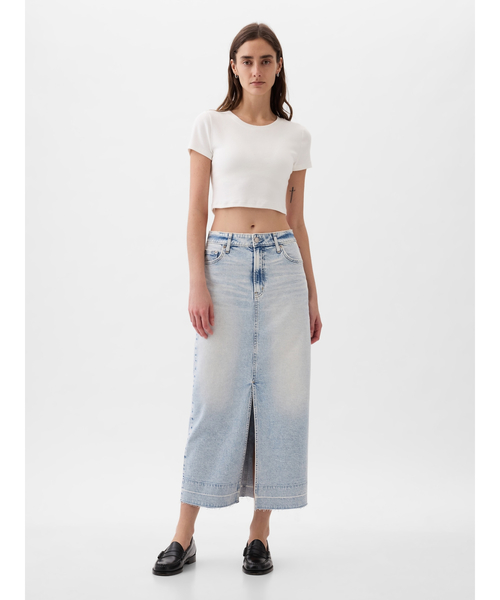 GAP(ギャップ)の「デニム マキシスカート(デニムスカート・レディース・ライトインディゴブルー・24/25/26/27/28/29/23)」の3枚目の写真