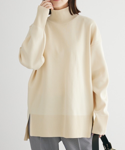 Green Parks(グリーンパークス)の「かるい ニットチュニック(チュニック・レディース・オフホワイト/その他7/イエロー/サックスブルー・FREE)」の1枚目の写真