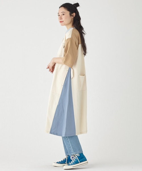 KRIFF MAYER Lady's Collection(クリフメイヤーレディースコレクション)の「ユーティリティーワンピ(シャツワンピース・レディース・カラフル/ベージュ/ネイビー/ナチュラル/グレー/サックスブルー・MEDIUM/LARGE)」の9枚目の写真