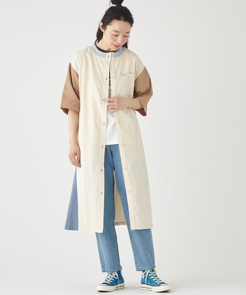 KRIFF MAYER Lady's Collection(クリフメイヤーレディースコレクション)の「ユーティリティーワンピ(シャツワンピース・レディース・カラフル/ベージュ/ネイビー/ナチュラル/グレー/サックスブルー・MEDIUM/LARGE)」の11枚目の写真