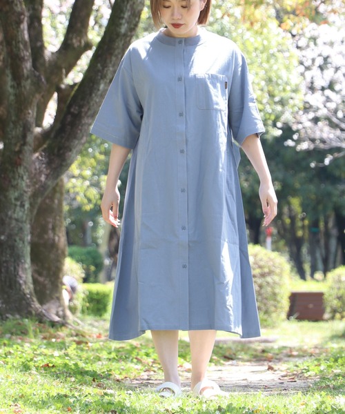 KRIFF MAYER Lady's Collection(クリフメイヤーレディースコレクション)の「ユーティリティーワンピ(シャツワンピース・レディース・カラフル/ベージュ/ネイビー/ナチュラル/グレー/サックスブルー・MEDIUM/LARGE)」の12枚目の写真