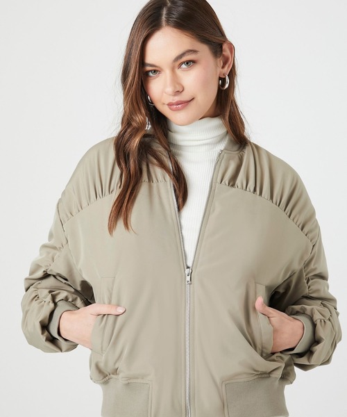 FOREVER 21(フォーエバー トゥエンティーワン)の「シャーリングブルソン(ブルゾン・レディース・ブラック/ベージュ・LARGE/MEDIUM)」の8枚目の写真