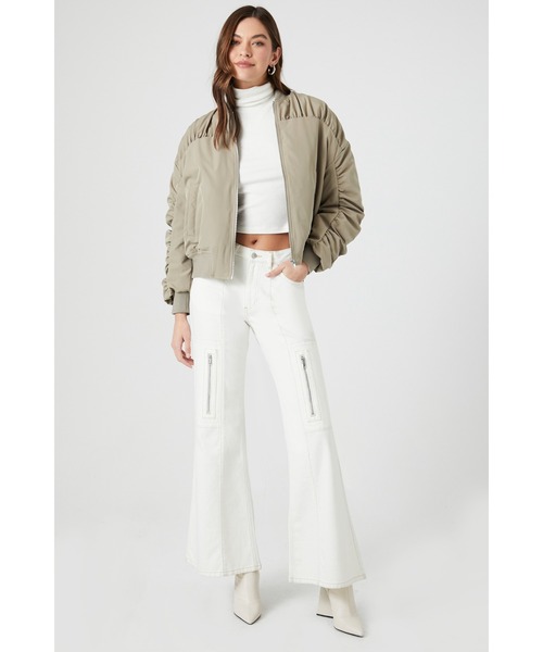 FOREVER 21(フォーエバー トゥエンティーワン)の「シャーリングブルソン(ブルゾン・レディース・ブラック/ベージュ・LARGE/MEDIUM)」の9枚目の写真