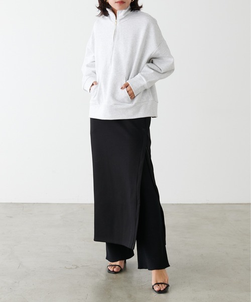LARUTA(ラルータ)の「【LARUTA】ジップ付き裏毛プルオーバー(Tシャツ/カットソー・レディース・オートミール/ブルー系その他/アイボリー・FREE)」の19枚目の写真