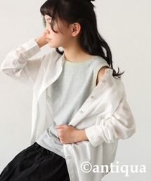 antiqua（アンティカ）の「配色ステッチタンクトップ（タンクトップ）」