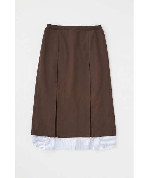 MOUSSY(マウジー)の「LAYERED MIDI スカート(スカート・レディース・チャコールグレー/ブラウン・1/2)」の6枚目の写真